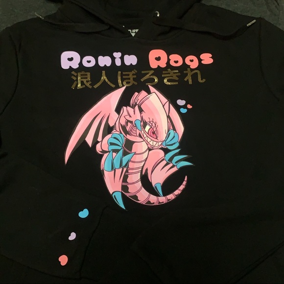 Ronin rags yugioh Heart eyes pink dragon hoody - Picture 1 of 3